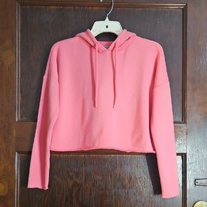 Aerie Pink Hoodie Crop Top - Size XS